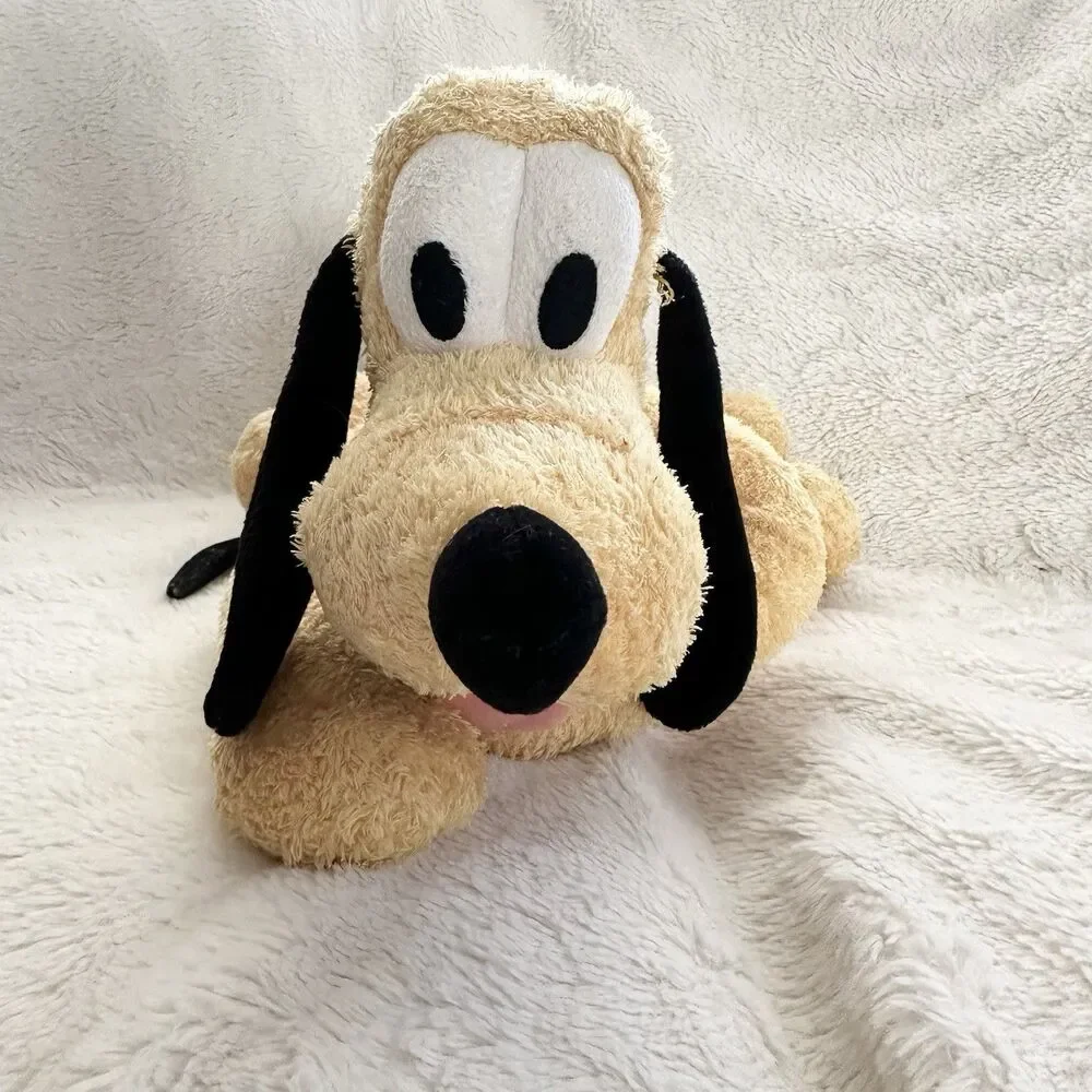 Disney Parks Pluto Laying Down 14” Plush Stuffed Animal Mickey Dog